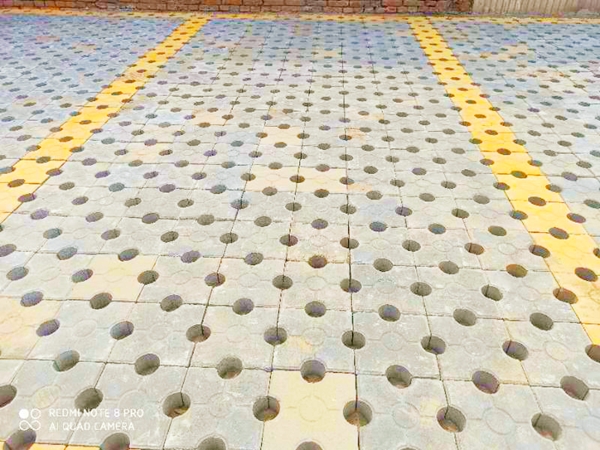 洛陽宜陽縣錦屏鎮馬堯村植草磚施工工程效果展示 洛陽宜陽縣錦屏鎮馬堯村植草磚施工工程效果展示